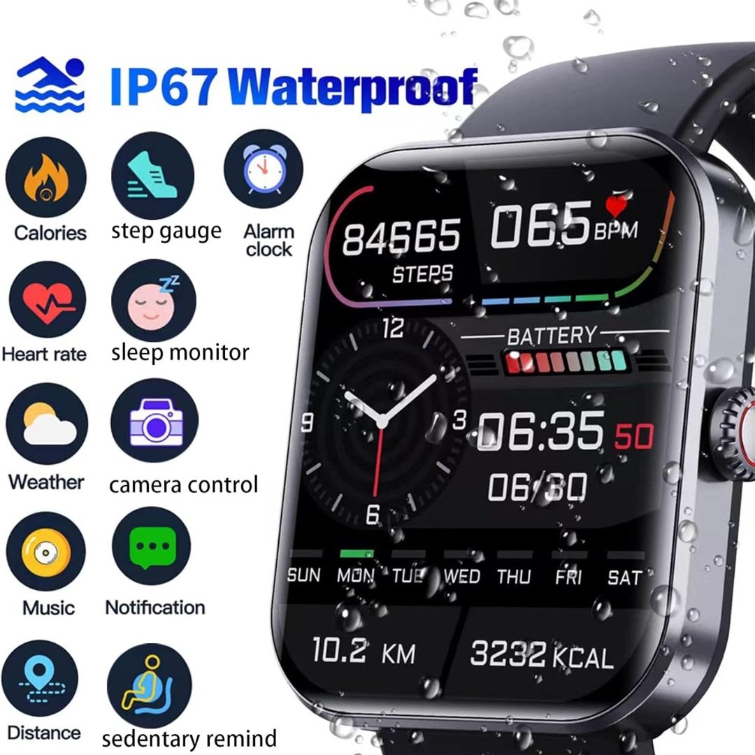 GlucoWatch feature overview including heart rate, sleep and activity tools